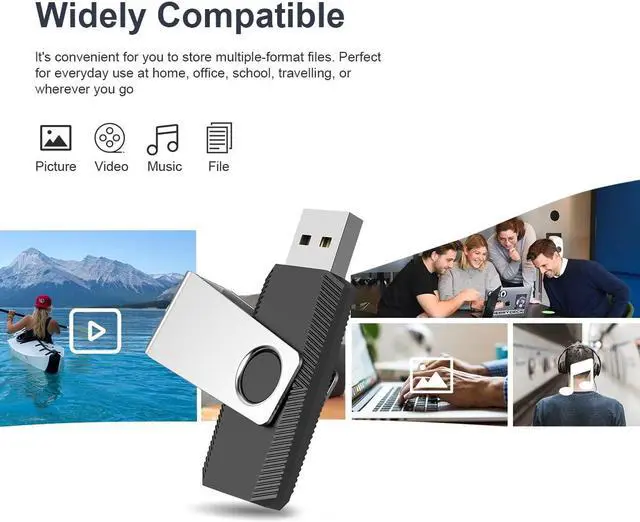 Alt view image 2 of 5 - Aiibe 128GB USB Flash Drive 5 Pack Flash Drive 128GB Thumb Drive USB Drive 128GB USB 2.0 Memory Stick Jump Drives with Keychain (128G, 5 Colors: Black Red Cyan Green Purple)