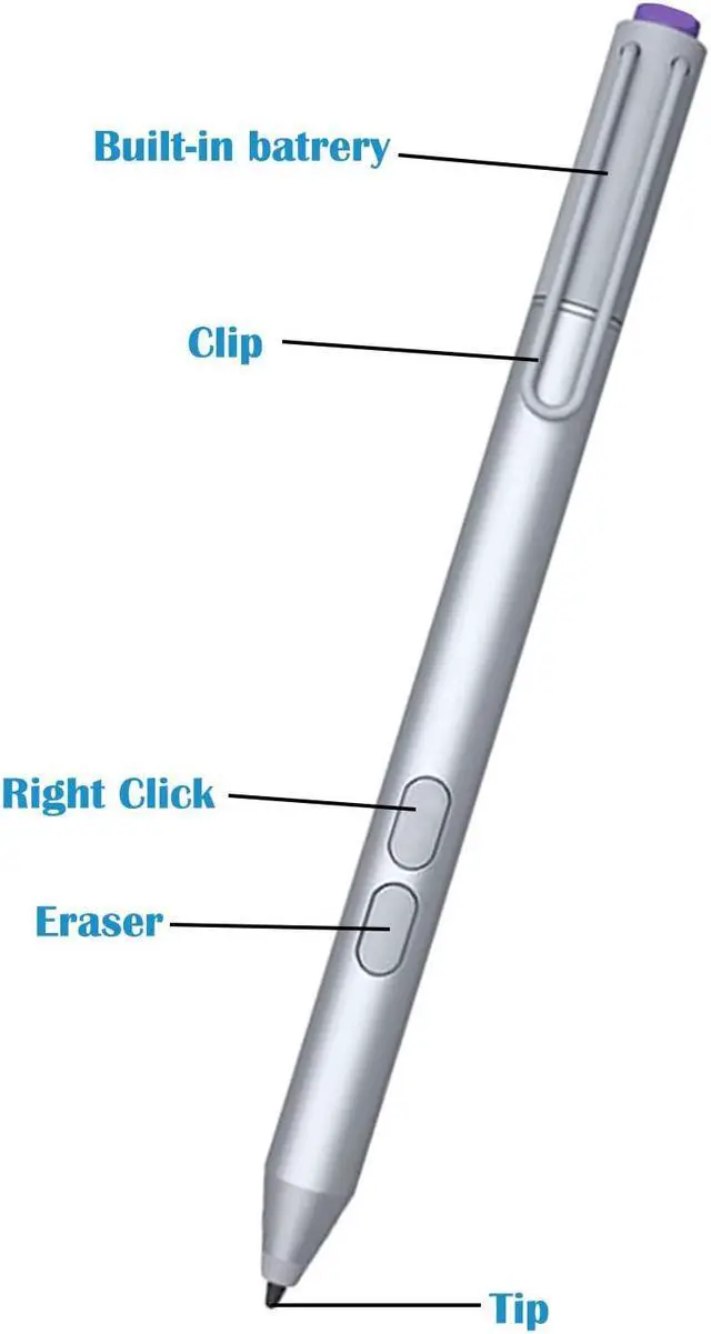 Alt view image 3 of 5 - Stylus for Surface Pro 3 Pen WithBluetooth,Compatible for Microsoft Surface 9/8/X/7/6/5/4/3 with 1024 Pressure Sensitivity,Palm Rejection Pen for Surface 3/Go/Book/Laptop/Studio