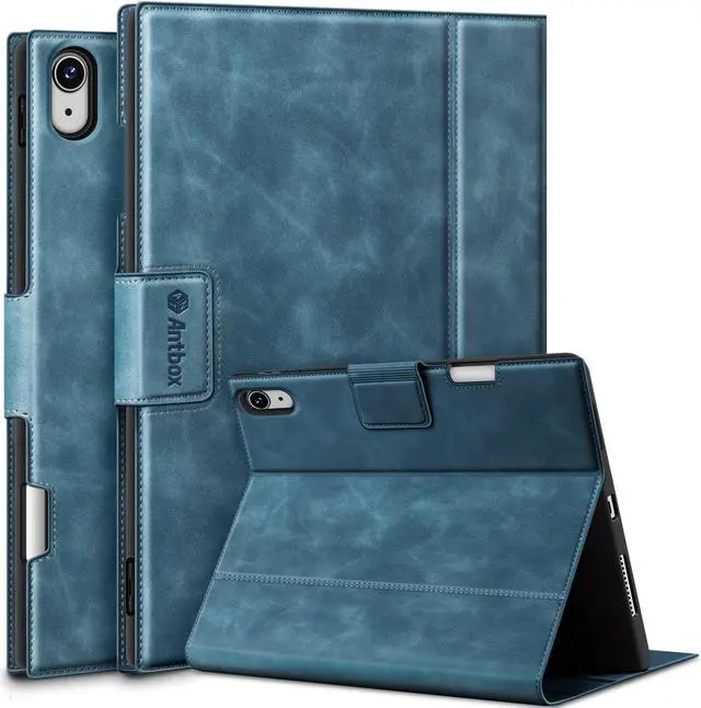 Main image of Antbox Case for iPad Air 5th/4th Generation 10.9-inch 2022/2020 with Built-in Apple Pencil Holder Auto Sleep/Wake Function Stand Cover (Blue)