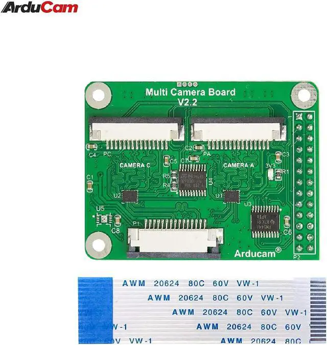 Alt view image 3 of 5 - Arducam Multi Camera Adapter Module V2.2 for Raspberry Pi 5, 4B, Compatible with Rasperry Pi Camera Module 3/V2/V1, and 12MP IMX477 Cameras