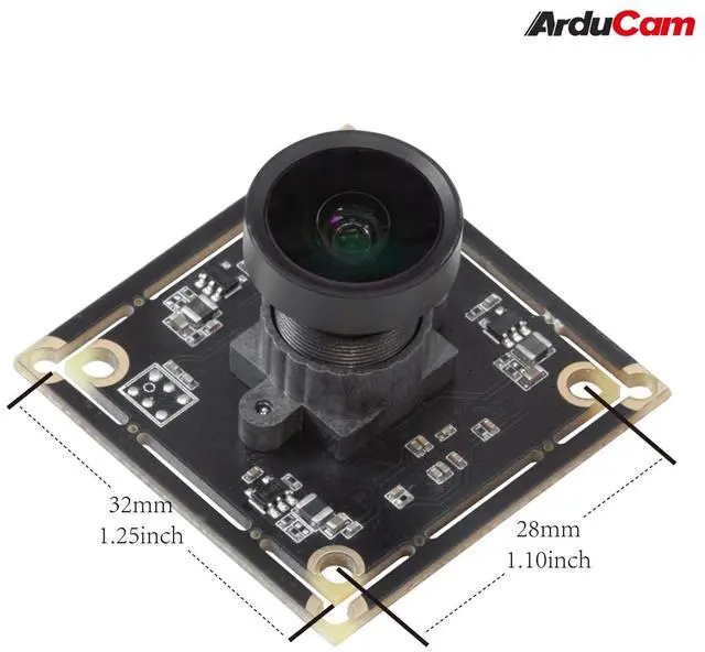 Alt view image 2 of 5 - Arducam 5MP Wide Angle USB Camera for Computer, 1/4" CMOS OV5648 Mini UVC USB2.0 Video Webcam with Microphone, with 3.3ft/1m Cable