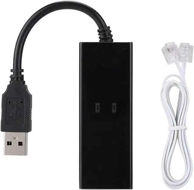 Main image of ASHATA 56K Data Modem, External Dial Up Voice Fax Data Modem,USB 2.0 56K Fax Modem,Small Size,Light-Weighted,Fit for Win7 Win8 Win10