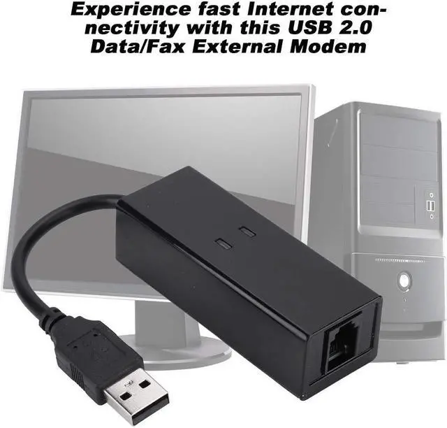 Alt view image 2 of 5 - ASHATA 56K Data Modem, External Dial Up Voice Fax Data Modem,USB 2.0 56K Fax Modem,Small Size,Light-Weighted,Fit for Win7 Win8 Win10