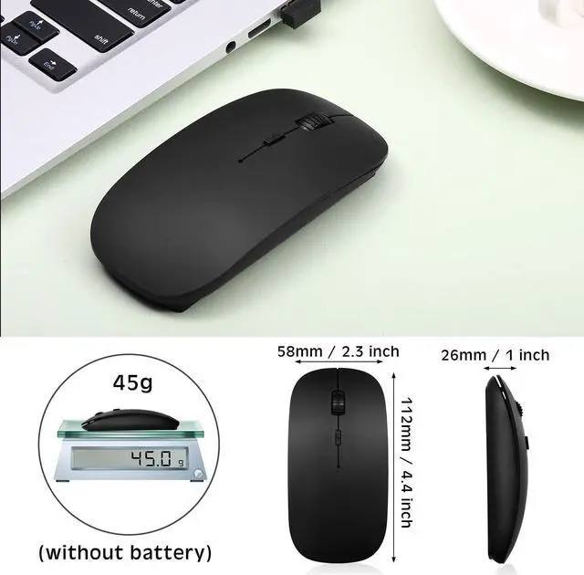Alt view image 2 of 5 - Fabbay 2.4G Wireless Computer Mouse, 3 Adjustable DPI Levels, 20-Pack, Black