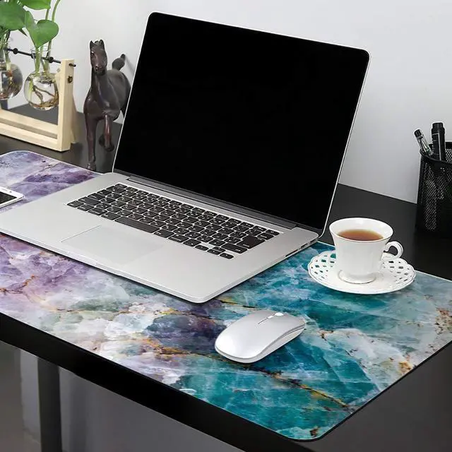 Alt view image 2 of 5 - Oversized Gaming Mouse Pad Extended XXL Computer Mouse Pad Colorful Crystal Office Desk Mat with Non-Slip Backing for Laptop Desktop Keyboard 35"x15"