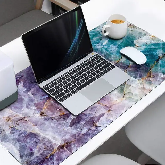 Alt view image 3 of 5 - Oversized Gaming Mouse Pad Extended XXL Computer Mouse Pad Colorful Crystal Office Desk Mat with Non-Slip Backing for Laptop Desktop Keyboard 35"x15"