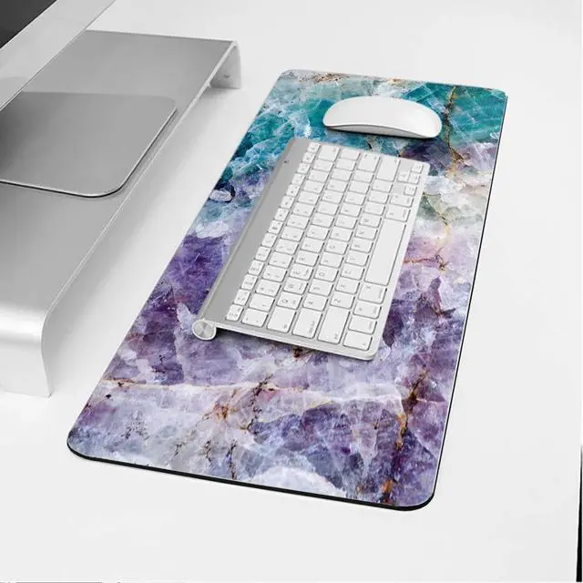 Alt view image 4 of 5 - Oversized Gaming Mouse Pad Extended XXL Computer Mouse Pad Colorful Crystal Office Desk Mat with Non-Slip Backing for Laptop Desktop Keyboard 35"x15"