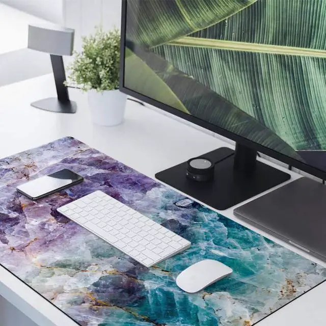 Alt view image 5 of 5 - Oversized Gaming Mouse Pad Extended XXL Computer Mouse Pad Colorful Crystal Office Desk Mat with Non-Slip Backing for Laptop Desktop Keyboard 35"x15"