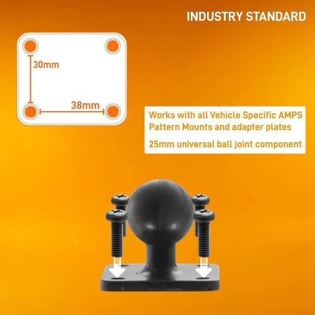 Alt view image 4 of 5 - iBOLT TabDock Bizmount Metal AMPs - Heavy Duty Drill Base Mount for All 7" - 10" Tablets (iPad, Samsung Tab) for Cars, Desks, Countertops: Great for Commercial Vehicles, Trucks, and Businesses