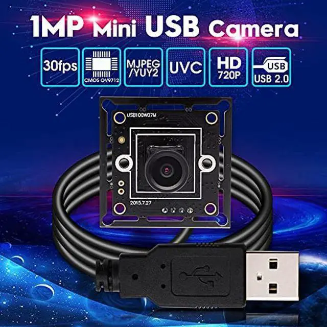 Alt view image 2 of 5 - IFWATER USB Camera 720P Webcam 100 Degree Wide Angle Lens USB Camera Module for Computer Mini UVC Industrial Embedded Webcam Board USB2.0 High Speed Plug and Play for Industrial Machine Vision