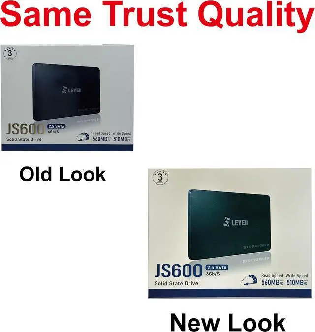 Alt view image 3 of 5 - LEVEN JS600 SSD 512GB 3D NAND TLC SATA III Internal Solid State Drive - 6 Gb/s, 2.5 inch /7mm (0.28") - up to 560MB/s - Retail 1 Pack