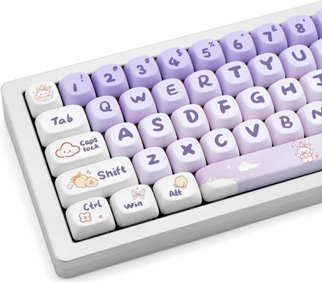 Violet Rabbit good Keycaps-129 PCS, Cherry KeyCap Set, Good Shading Effect, Keyboard Accessories, Keyboard Decoration, Custom Key Cap Set, PBT.