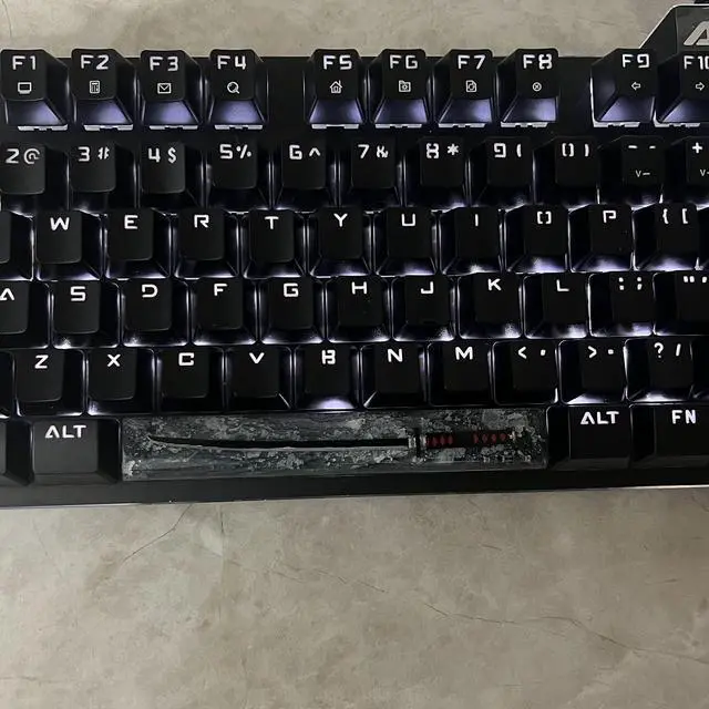 Alt view image 2 of 5 - LINWIN Custom Black Knife Space Bar Keycap for MX Mechanical Keyboard