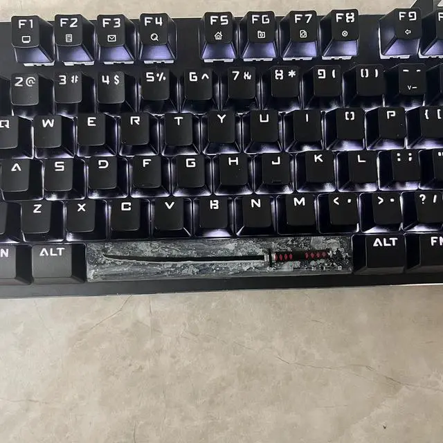 Alt view image 3 of 5 - LINWIN Custom Black Knife Space Bar Keycap for MX Mechanical Keyboard