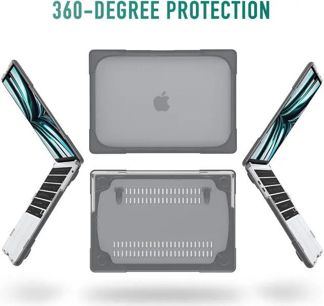 Alt view image 2 of 5 - May Chen for MacBook Pro 16 inch Case 2019 Release A2141, Strong Case [Heavy Duty][Dual Layer] Hard Case Cover with Rubberized TPU Bumper for MacBook Pro 16" with Touch Bar and Touch ID, Grey