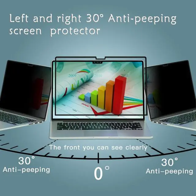 Alt view image 2 of 5 - PYS Privacy Screen Macbook 16 inch, Compatible with Macbook 16.2 inch (2021-2023) [M2 Pro / M2 Max / M1 Pro / M1 Max], Anti-Spy/Bubble Free/Removable