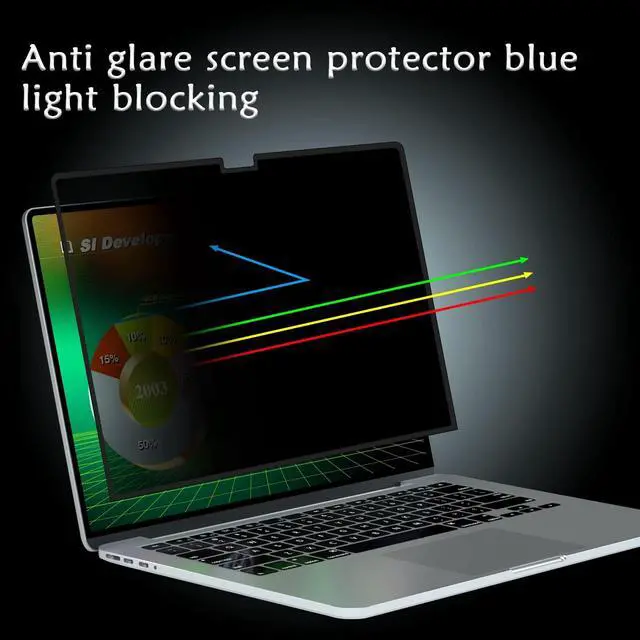 Alt view image 3 of 5 - PYS Privacy Screen Macbook 16 inch, Compatible with Macbook 16.2 inch (2021-2023) [M2 Pro / M2 Max / M1 Pro / M1 Max], Anti-Spy/Bubble Free/Removable