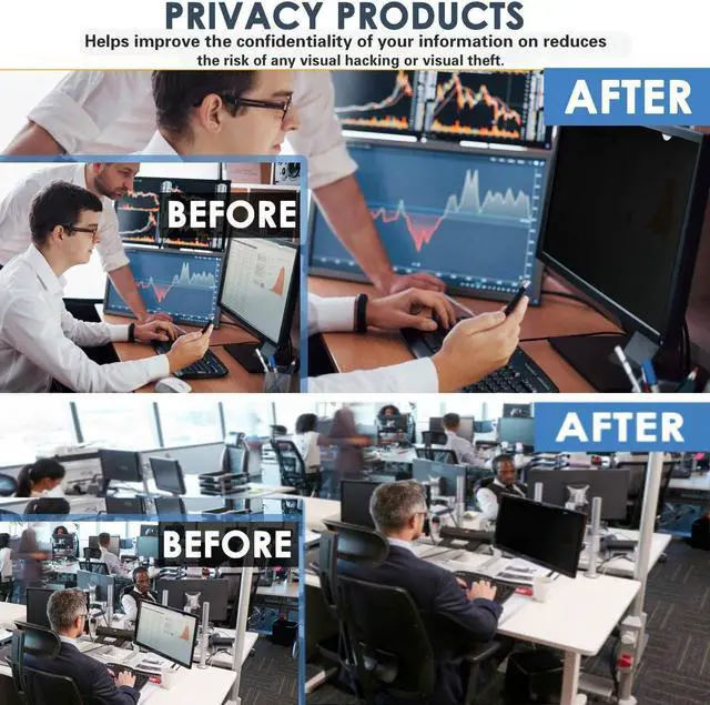 Alt view image 5 of 5 - Skylarking 23 inches Computer Privacy Screen Filter, Anti-Spy Anti-Glare Screen Protector Film Compatible 23" Widescreen Computer Monitor with Aspect Ratio 16:9 (WxH:509mm x 286mm)