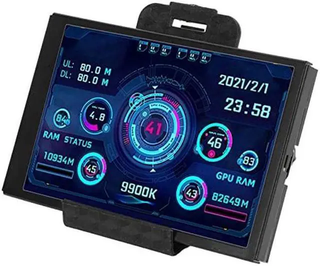 Main image of VBESTLIFE Computer Temp Monitor, 3.5Inch Mini USB C PC Temperature Display CPU Data Monitor PC Sensor Panel Display, for DIY Computer (Black)