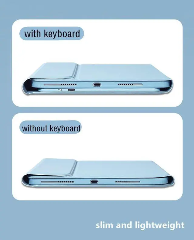 Alt view image 5 of 5 - iPad Air5 2022 Keyboard Cover iPad Air4 2020 Color Bluetooth Keyboard Magnetic Detachable Cute Round Keycaps for iPad Air 4th 5th Gen 10.9 '' (iPad Air4/Air5, Purple)
