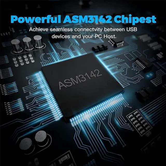Alt view image 5 of 5 - PCIe to USB 3.2/USB 3.1 Gen 2 Card 10Gbps 5-Port (3X USB C -2X USB A) PCI Express Expansion Card PC Internal USB Hub for Windows 10/8/7 Linux and MAC OS 10.8.2 Above