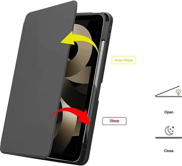 Alt view image 4 of 5 - Sahara - Venture Series Rotating Case for iPad Air 10.9-inch (4th Gen, 5th Gen) and iPad Air 11-inch M2 & M3, Scorpion Black, (TB00246)