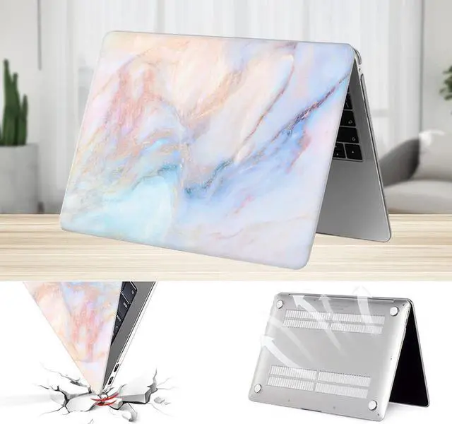 Alt view image 4 of 5 - SaharaCase - Apple MacBook Pro 16" Laptops Hybrid-Flex Arts Case with Silicone KeyPad Cover - Sleek Hard Shell, Snap-On, Anti-Slip Grip (Blue Marble)