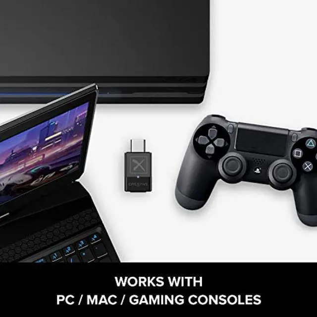 Alt view image 4 of 5 - Creative BT-W5 Smart Bluetooth 5.3 Audio Transmitter with aptX Adaptive, High-Resolution 24-bit / 96 kHz Audio, Device-Switching Function, Works with PC/Mac/Gaming Consoles