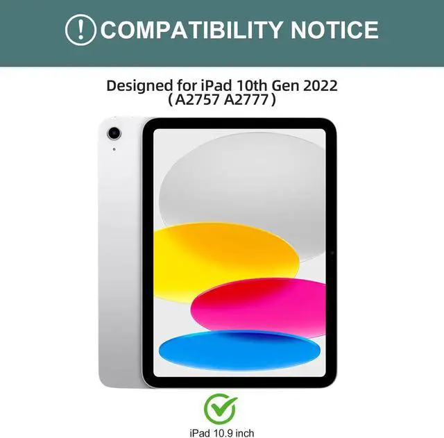 Alt view image 2 of 5 - BQSS for iPad 11th 10th Generation Keyboard Case 11inch-A16 2025 & 10.9" 2022,Slim Smart Keyboard Case for iPad 11th 10th Gen 2022/2025,Detachable Wireless Keyboard,Pencil Holder Dark Green