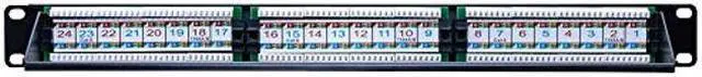 Alt view image 2 of 4 - 24 Port Cat5/5e Unshielded Wallmount Rackmount Patch Panel, Backwards Compatible with CAT 3/4/5 Cabling (24 Port)
