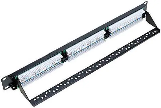 Alt view image 3 of 4 - 24 Port Cat5/5e Unshielded Wallmount Rackmount Patch Panel, Backwards Compatible with CAT 3/4/5 Cabling (24 Port)