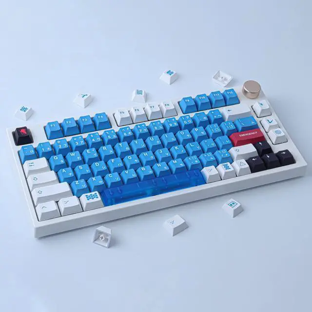 Alt view image 3 of 5 - JOMKIZ PBT Keycaps, 134 Keys Dye Sublimation Cherry Profile Keycaps with 7U Spacebar Japanese Keycap Set for Cherry MX Switches US Layout Mechanical Keyboards