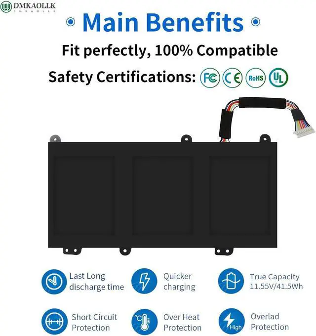 Alt view image 3 of 5 - 849048-421 SG03XL Battery for HP Envy M7 Notebook M7-u109dx M7-u009dx 17t-u100 CTO 17-u100 17-u163cl 17-u177cl 17-u292cl 17-u273cl 17-u275cl 17-u153nr 17-u175nr Series 849314-856 849314-850 w2k88ua