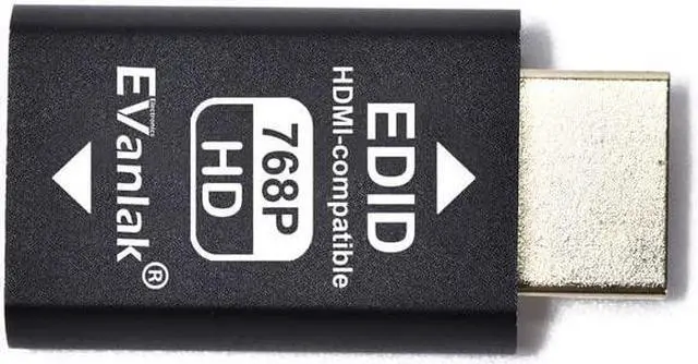 Alt view image 2 of 5 - EVanlak 3rd Generrtion Hdmi Edid Emulator Passthrough Eliminated Emulator Adapter Work with Mac Thunderbolt to HDMI Switches/Extender/AV Receiver/Video Splitters -1024X768@60hz 2pack
