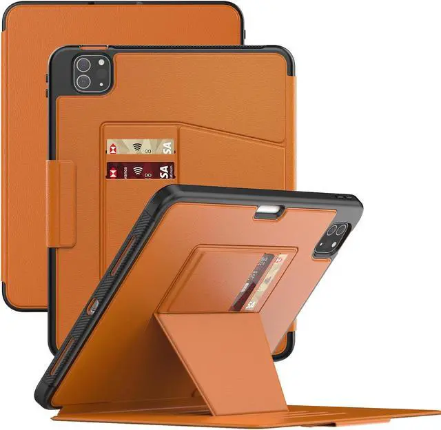 Main image of Maogoam for iPad Pro 11 inch Case Leather,(4th&3rd Gen, 2022/2021), Rugged Magnetic Case, Compatible with Apple Pencil Wireless Charging, 7 Standing View Angles, Sleep/Wake Cover, Brown