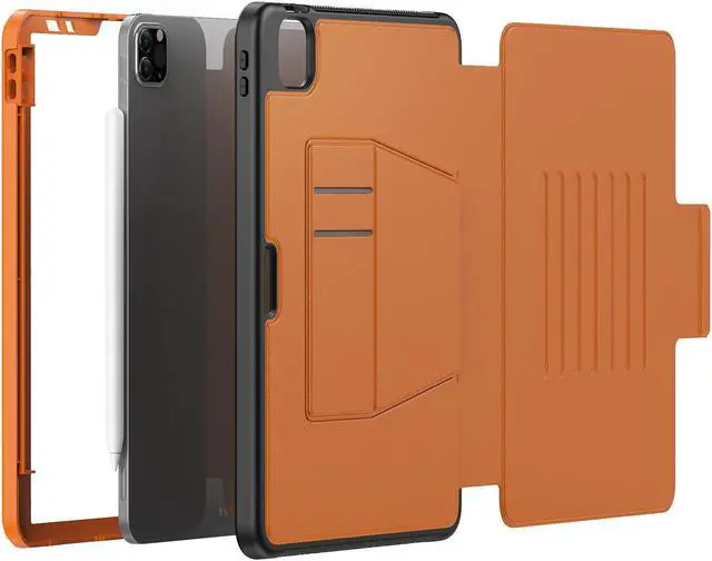 Alt view image 2 of 5 - Maogoam for iPad Pro 11 inch Case Leather,(4th&3rd Gen, 2022/2021), Rugged Magnetic Case, Compatible with Apple Pencil Wireless Charging, 7 Standing View Angles, Sleep/Wake Cover, Brown