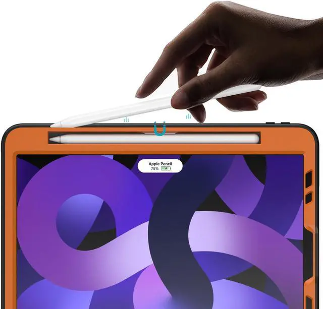 Alt view image 3 of 5 - Maogoam for iPad Pro 11 inch Case Leather,(4th&3rd Gen, 2022/2021), Rugged Magnetic Case, Compatible with Apple Pencil Wireless Charging, 7 Standing View Angles, Sleep/Wake Cover, Brown