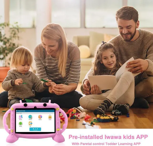Alt view image 5 of 5 - MengDash Kids Tablet, 7 inch Tablet for Kids 2-10, Educational Learning Toddler Tablet Android 11, 3GB RAM+32GB ROM Storage, Google Play YouTube