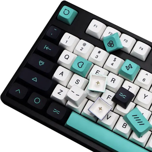 Alt view image 5 of 5 - MOLGRIA Light Cyan Keycaps 129 Set for Mechanical Keyboard, Custom PBT XDA Profile Key Caps with Keycap Puller for Gateron Kailh Cherry MX Switch 104/84/74/68/64/61 ANSI/ISO Keyboard