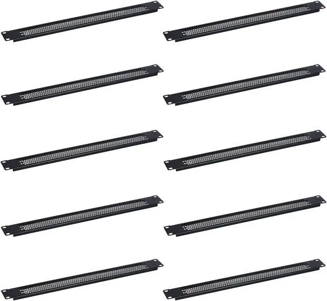Main image of RackPath 1U Blank Rack Mount Panel Spacers with Ventilation (Pack of 10) for 19" Server Rack Enclosure or Network Cabinet