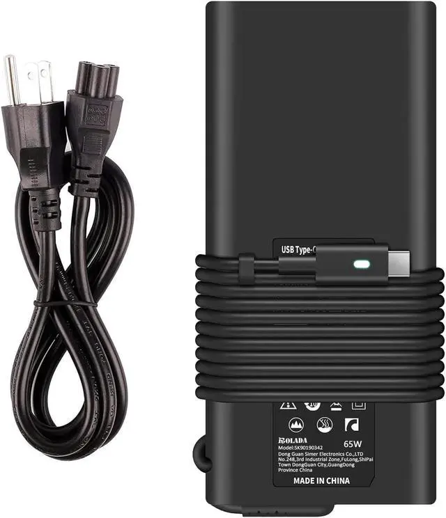 Main image of 130W USB C Charger for Dell Latitude 7000 5000 9000 Series 5320 5330 5420 5430 5520 5530 9410 9420 9430, Dell XPS 15 17 9575 9500 9510, Precision 5770 5760 Type C Slim Power Cord
