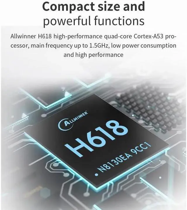 Alt view image 4 of 5 - Orange Pi Zero 2W 1GB LPDDR4 Allwinner H618 Quad-Core 64 Bit Single Board Computer with 16MB SPI Flash, WiFi and BT5.0(1G+Expansion Board+Power)