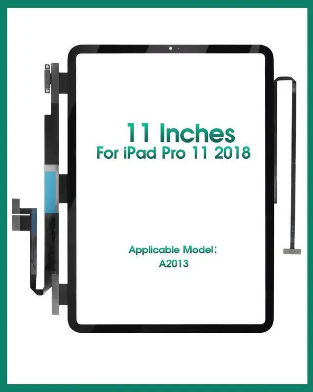 Alt view image 3 of 5 - for iPad Pro 11 2nd Touch Screen Replacement for iPad Pro 11" 1st Generation 2018 Digitizer Panel Glass Assembly Modle A1980 A2013 A1934 A1979 with Toolkit(No LCD