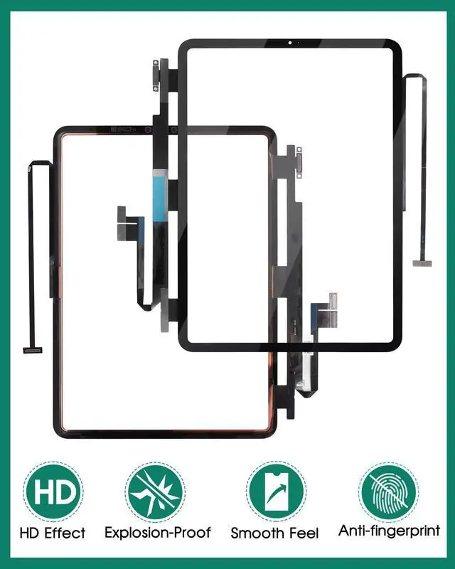 Alt view image 4 of 5 - for iPad Pro 11 2nd Touch Screen Replacement for iPad Pro 11" 1st Generation 2018 Digitizer Panel Glass Assembly Modle A1980 A2013 A1934 A1979 with Toolkit(No LCD