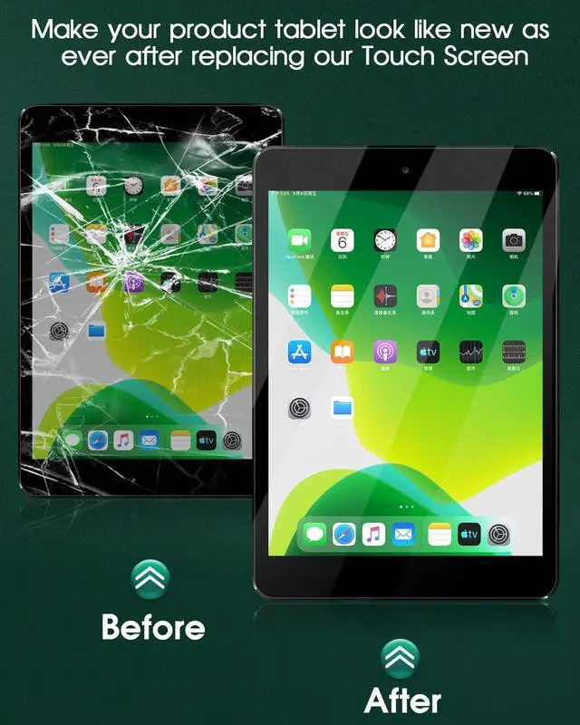 Alt view image 2 of 5 - for iPad Pro 11 2nd Touch Screen Replacement for iPad Pro 11" 1st Generation 2018 Digitizer Panel Glass Assembly Modle A1980 A2013 A1934 A1979 with Toolkit(No LCD