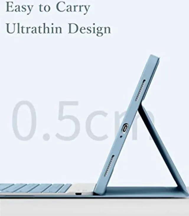 Alt view image 4 of 5 - kaitesi Keyboard Case Mouse for iPad Mini A17 Pro/iPad Mini 6th Generation Case with Keyboard Support Pencil Charging Magnetically Detachable Wireless Color Keyboard (Black)