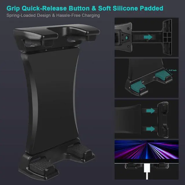 Alt view image 3 of 5 - Xishwon Car Cup Holder & Car Dashboard Windshield Tablet Gooseneck Mount for 4.7-12.9" Tablet & Phones
