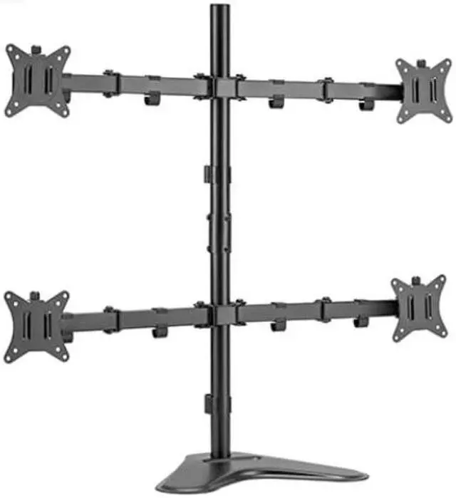 Main image of PUTORSEN Quad Monitor Stand, 4 Monitor Mount for 13 to 32 inch Screens, Holds up to 19.8lbs Each, Fully Adjustable, Black