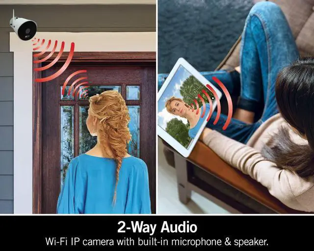 Alt view image 5 of 5 - Night Owl AC Powered 1080p HD Wi-Fi IP Indoor/Outdoor Camera with 100 ft. of Night Vision, 2-Way Audio, Built-in Spotlight, Wide Viewing Angle and Free Remote Viewing App, 2-Pack