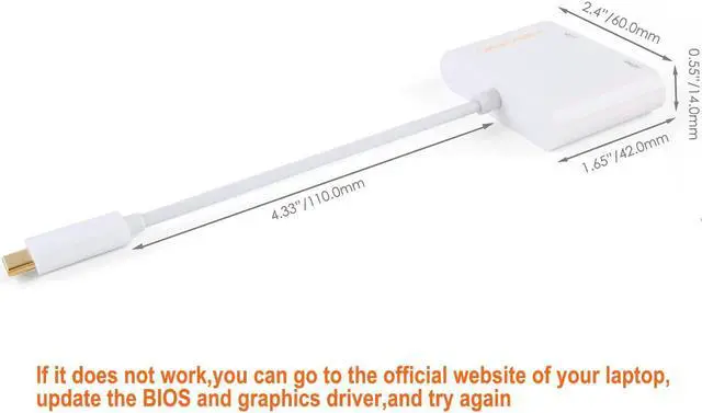 Alt view image 5 of 5 - CableCreation [2 Pack USB C to VGA and HDMI Adapter, USB C to VGA Adapter for Monitor Compatible with iPhone 15 Plus/15 Pro Max, MacBook Pro, iPad Pro 2020, Yoga 910, Surface Pro, Pixel